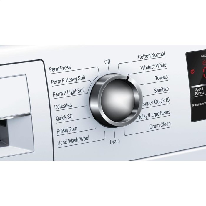 Bosch WAT28402UC 800 2.2 Cu. Ft. White Stackable Front Load Washer - Energy Star N2