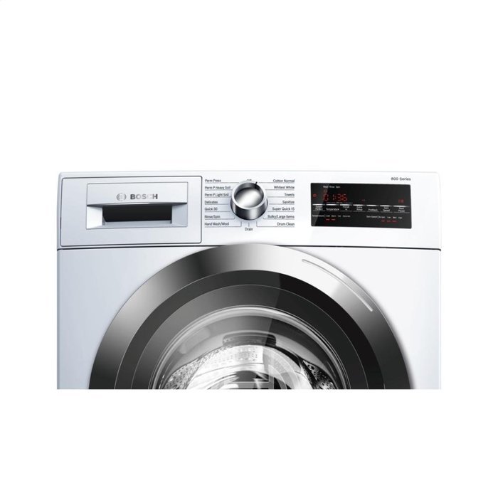 Bosch WAT28402UC 800 2.2 Cu. Ft. White Stackable Front Load Washer - Energy Star N3