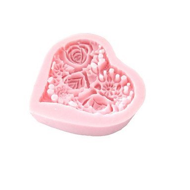 Sher 3D Heart Flowers Silicone Mold Fondant Molds Sugar Craft Tools Chocolate Mould For Cakes N3