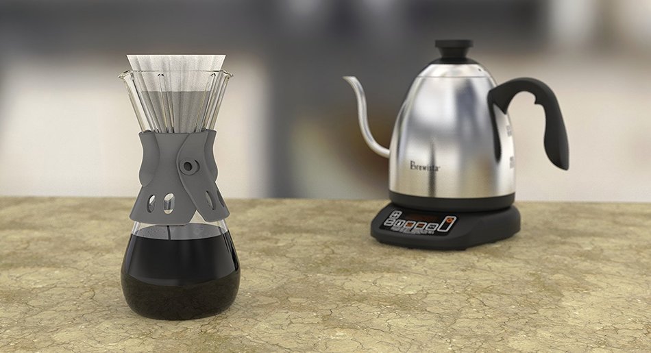 Brewista Smart Brew Pour Over Coffee Maker 3 Cup, 5 Cup, and 8 Cup Sizes - Silicone Grip Handle - Dishwasher Safe... N9