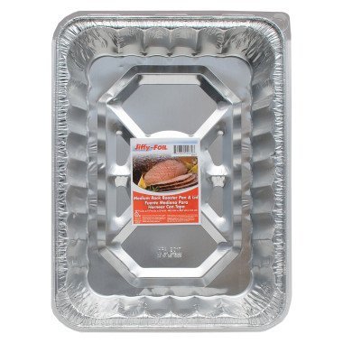 JIFFY FOIL PANS MEDIUM ROASTER 2 CT