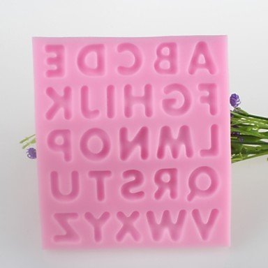 Sher The Capital Letters Shaped Fondant Cake Chocolate Silicone Mold, Decoration Tools Bakeware N5