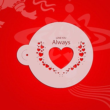Sher Valentine Gift Cookie Stencil,Coffee Candy Stencils,Fondant Cake Decorating tencilS Heart Decoration