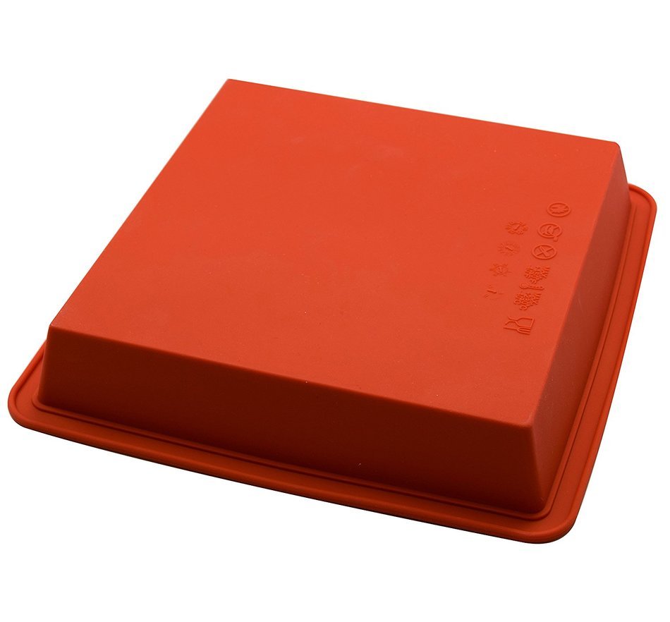 Marathon Housewares KW200013GR Premium Silicone Square Cake Pan, Green N13