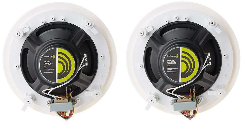 Dayton Audio CS820CT 8" 2-Way 70V Ceiling Speaker Pair