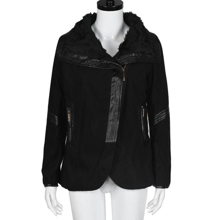 Outwear,Morecome Women Lapel Faux Fur Jacket Winter Long Parka Coat N8