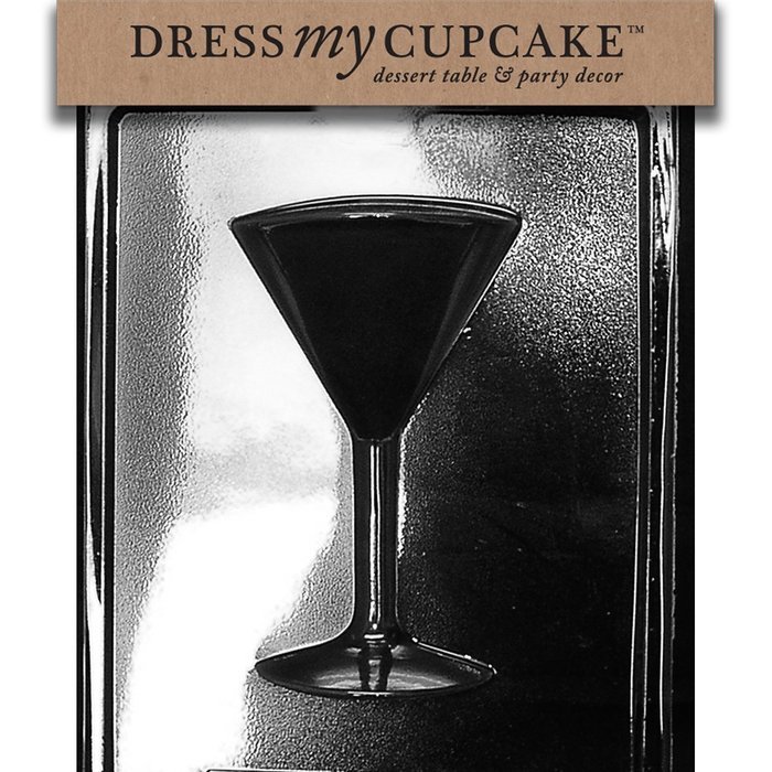 Dress My Cupcake Chocolate Candy Mold, Martini Glass Side 2