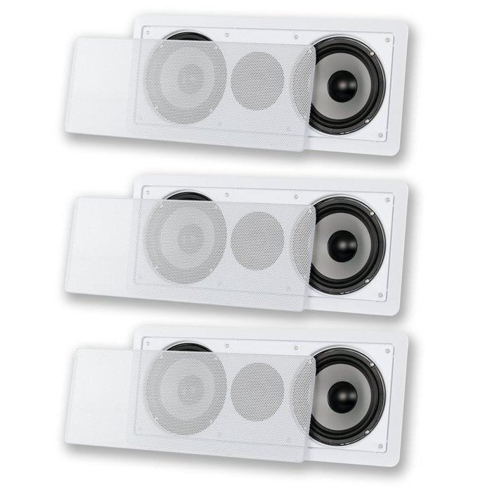 Acoustic Audio CS-IW26CC In-Wall Dual 6.5" Center 3 Speaker Set 750W CS-IW26CC-3S