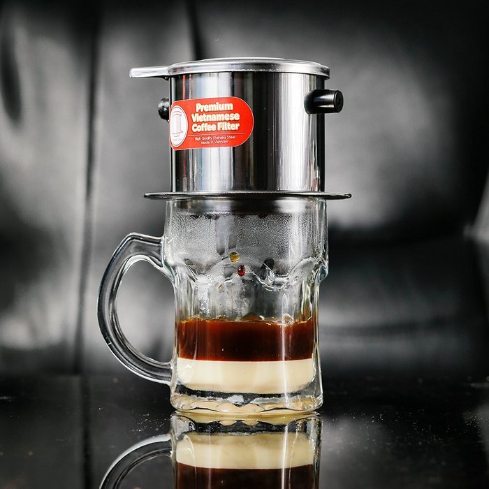 Vietnamese Coffee Filter Phin 11 Ounce (Large), Gravity Insert, One Cup N3