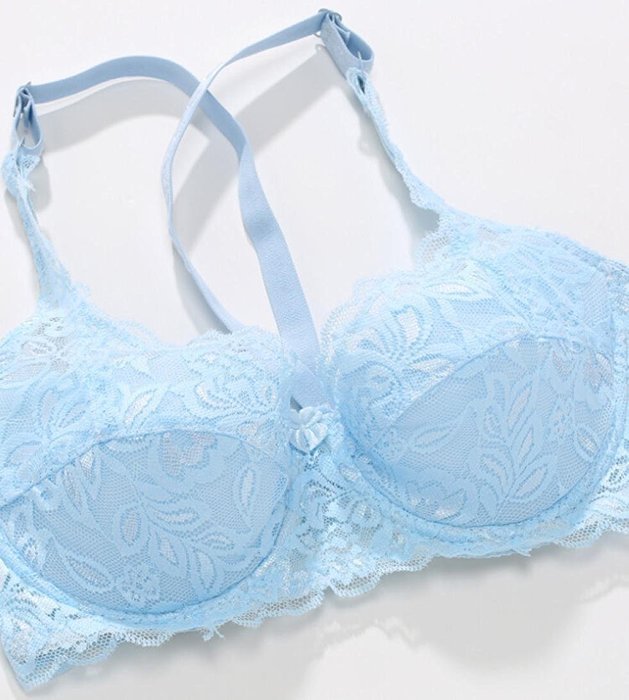 PHOTNO Women Push Up Deep V Ultrathin Underwire Lace Brassiere Bra N43