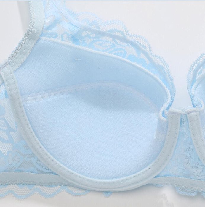 PHOTNO Women Push Up Deep V Ultrathin Underwire Lace Brassiere Bra N45