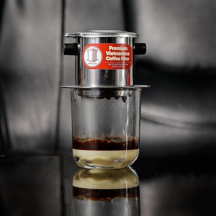 Vietnamese Coffee Filter Phin 11 Ounce (Large), Gravity Insert, One Cup N13