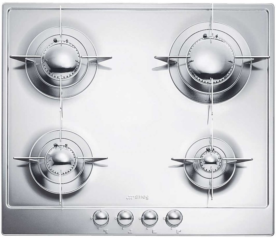 PU64 Piano Design 24" Gas Cooktop with 4 Sealed Burners w/ 1 Rapid Burner Safety Valves and Automatic Electronic...