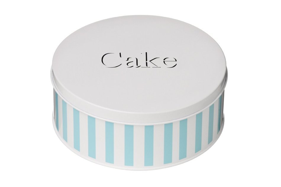 Premier Housewares Candy Stripe Cake Tin - Blue Blue