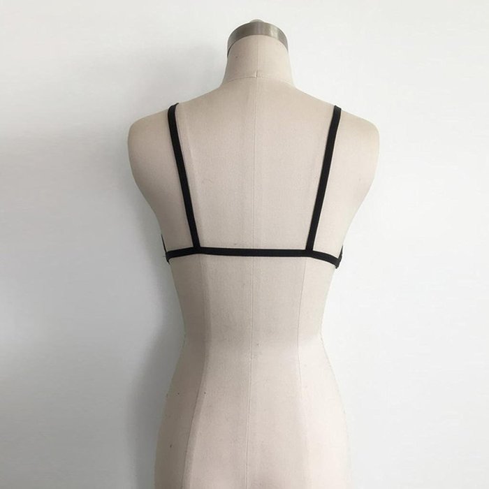 Underwear, PHOTNO Women Bandage Alluring Harness Elastic Cage Strappy Hollow Out Bra Bustier N8