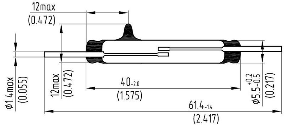 Reed switch (Gerkon) CEM-1 gr.B USSR 2 pcs N2