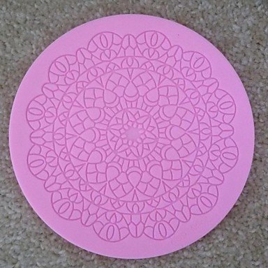 Y&XL&H Round Lace Fondant Cake Chocolate Silicone Mold Cupcake Cake Decoration Tools,L12.7cmW12.7cmH0.5cm N2