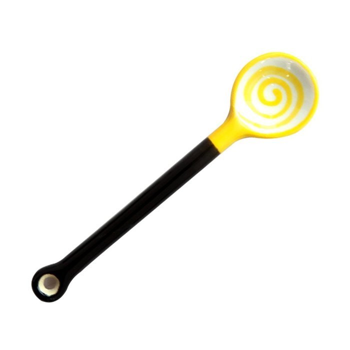 Novelty Lollipop Ceramic Tableware Coffee Scoops Stirring Spoon Sugar Spoon (Red) N8