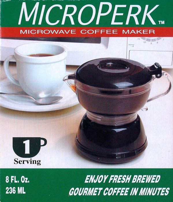 Microperk 1 Cup Microwave Coffee Pot
