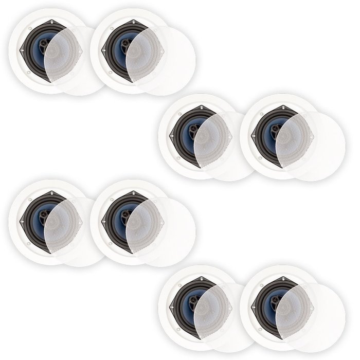 Blue Octave RC53 In Ceiling Speakers 3 Way Home 2240 Watts New 4 Pair Pack RC53-4PR