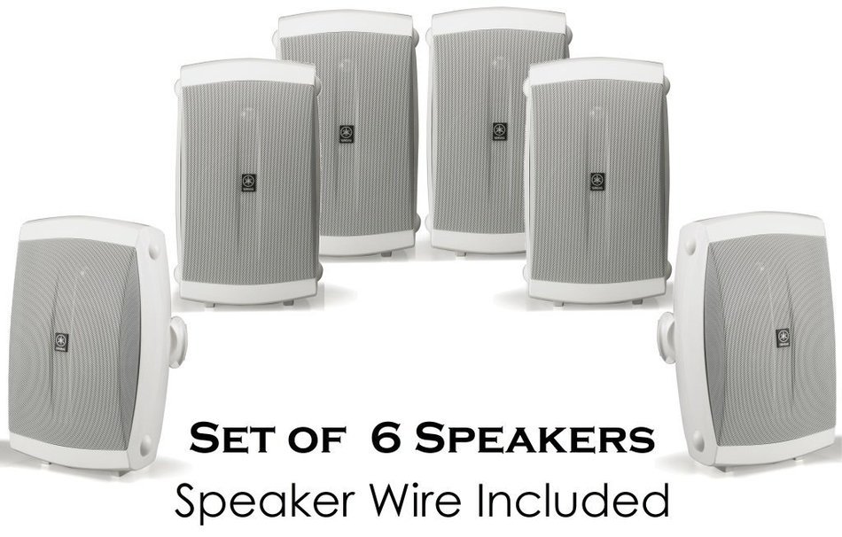 Yamaha All Weather Indoor & Outdoor Wall Mountable Natural Sound 130 watt 2-way Acoustic Suspension Speakers (... N6