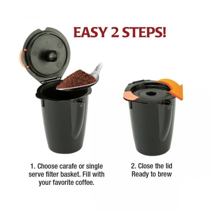 SoloPod 2.0 2in1 refillable filter cup for Keurig 2.0 K200, K300, K400, K500 and PLUS Series carafe or single... N2