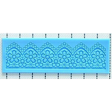 Sher Lace Fondant Cake Chocolate Resin Clay Candy Silicone Mold Mat,L16cmW5cmH0.3cm