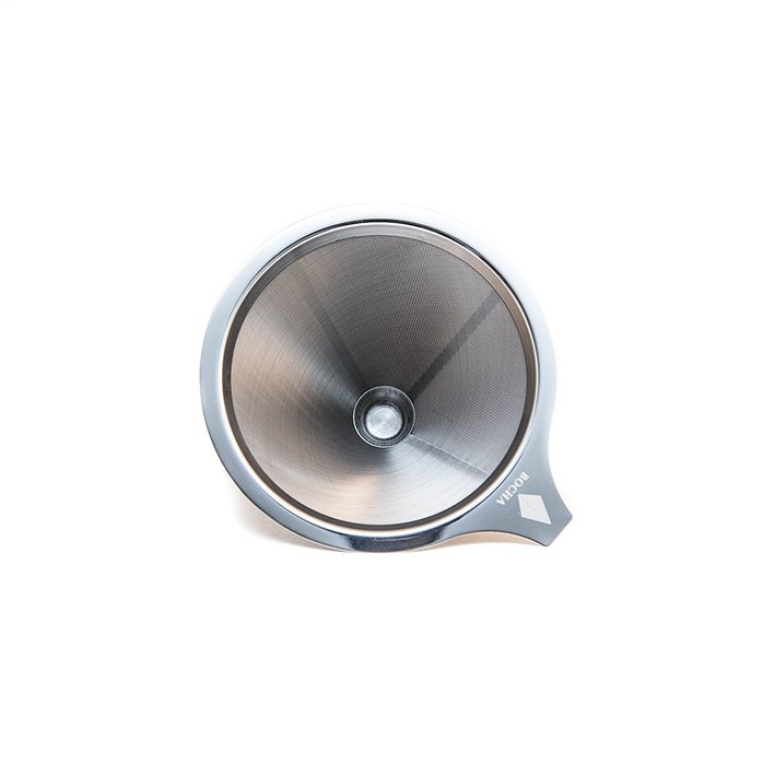 BOCHA - Pour Over Coffee Cone Dripper, Permanent and Reusable Stainless Steel Filter with Cup Stand N7