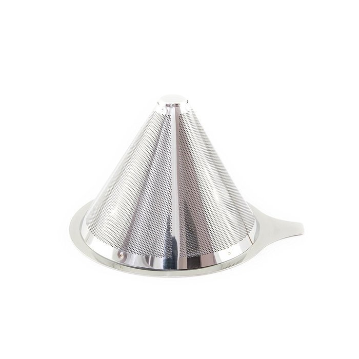 BOCHA - Pour Over Coffee Cone Dripper, Permanent and Reusable Stainless Steel Filter with Cup Stand N9