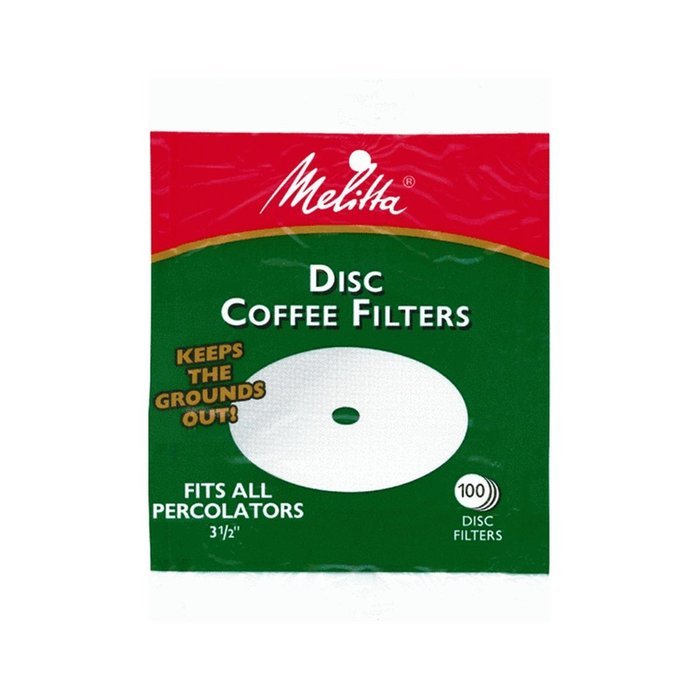 Melitta 3.5 Inch White Disc Percolator Coffee Filters Pack of 2 (200 Filters total)