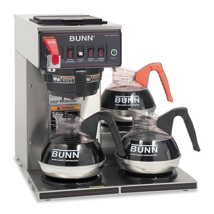 Bunn 12950.0212 CWTF15-3 Automatic Commercial Coffee Brewer with 3 Lower Warmers N3