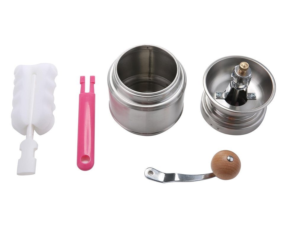 niceEshop(TM) Manual Coffee Grinder Coffee Mill Grinding Mill Pepper Grinder Bean Grinder with Cleaning Brush,... N2