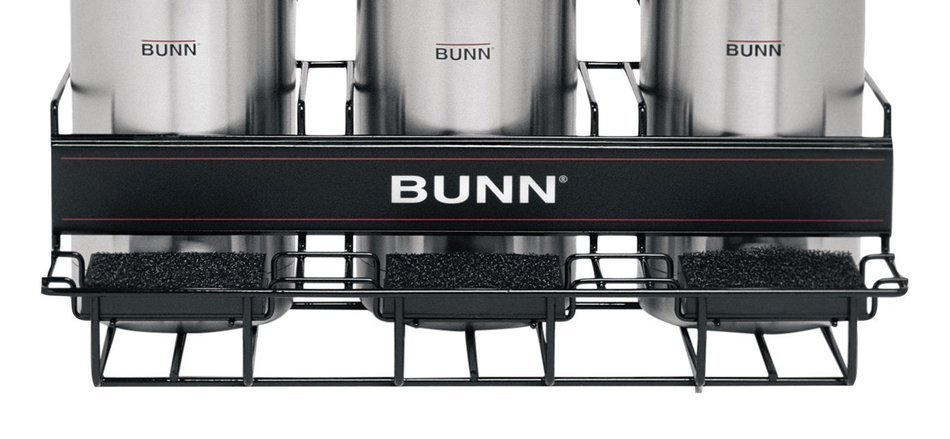 BUNN 35728.0002 Universal UNIV-3 APR Airpot Rack with 3 Lower Holders, Stainless Steel N2