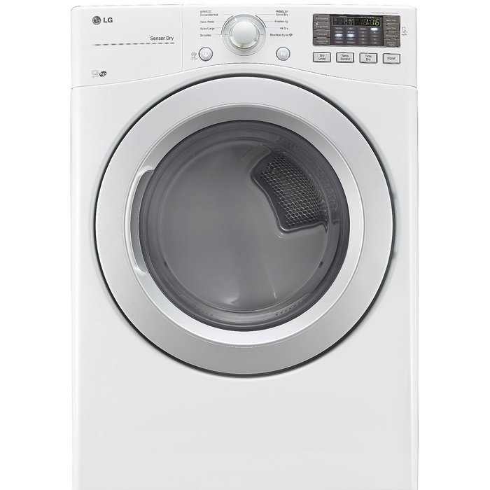 LG DLE3170W 27" Electric Dryer with 7.4 cu. ft., 8 Drying Cycles, in White N3