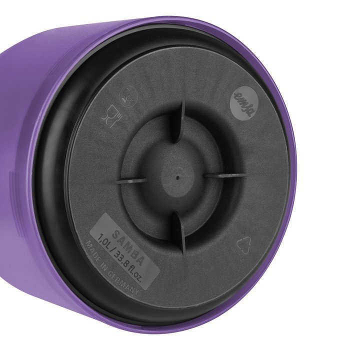 Emsa Samba Quick Press Insulated Server, 34-Ounce, Translucent Eggplant N38