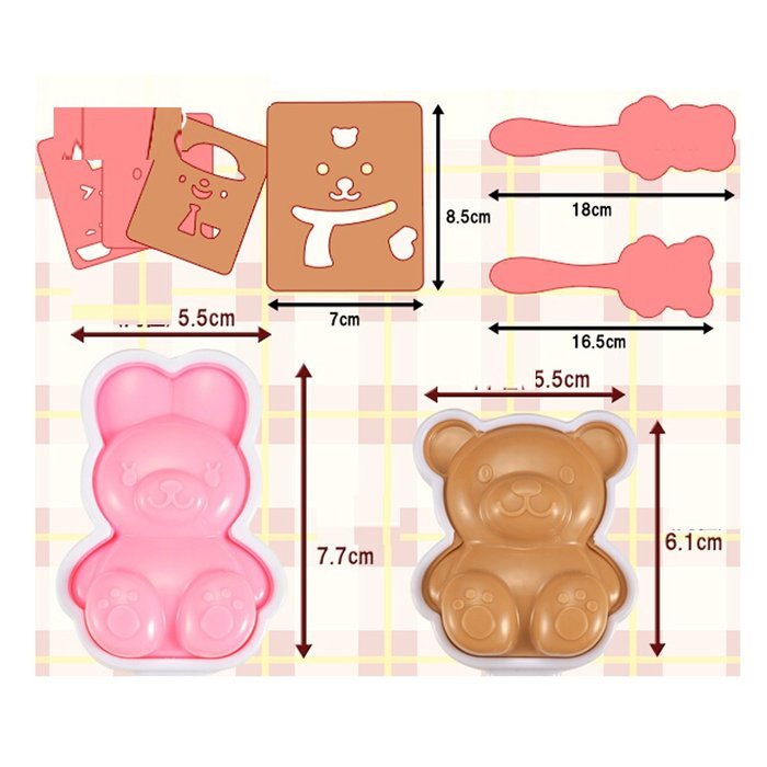 Witkey 2pcs Bento Accessories Rice Ball Mold Suit Creative Lovely Seaweed Sushi Material Tool Clamp Laver Embossing... N13