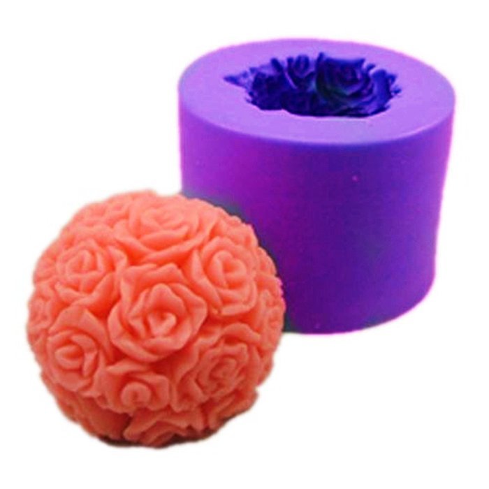 Funny Kitchen Mold Tray Set Ball Rose DIY Silicone Fondant Sugar Mold Candy Making Molds Soap Mold