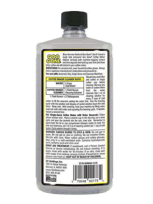 Goo Gone Coffee Maker Cleaner, 8 Fluid Ounce N5