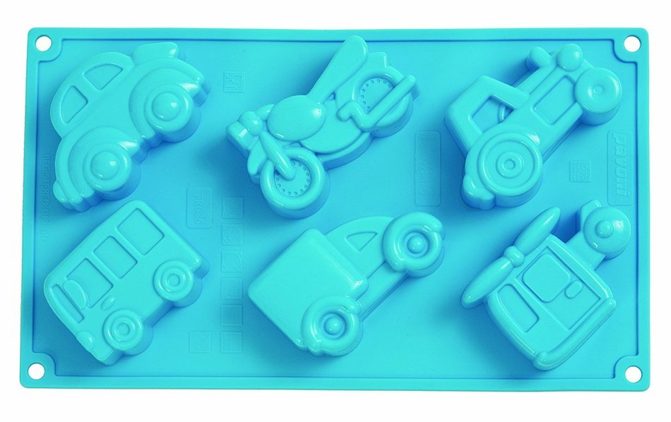 Pavoni FR086 Platinum Silicone Move On Multi-Tray Bake Mould, Blue