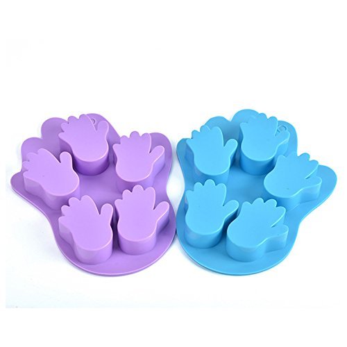 Always Your Chef 2 Pack 5-Cavity Silicone Candy Molds & Chocolates Molds & Ice Cube Trays, MINI Cupcake Baking...