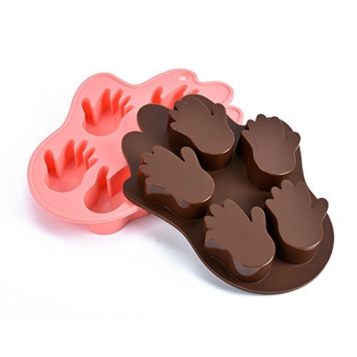 Always Your Chef 2 Pack 5-Cavity Silicone Candy Molds & Chocolates Molds & Ice Cube Trays, MINI Cupcake Baking... N2
