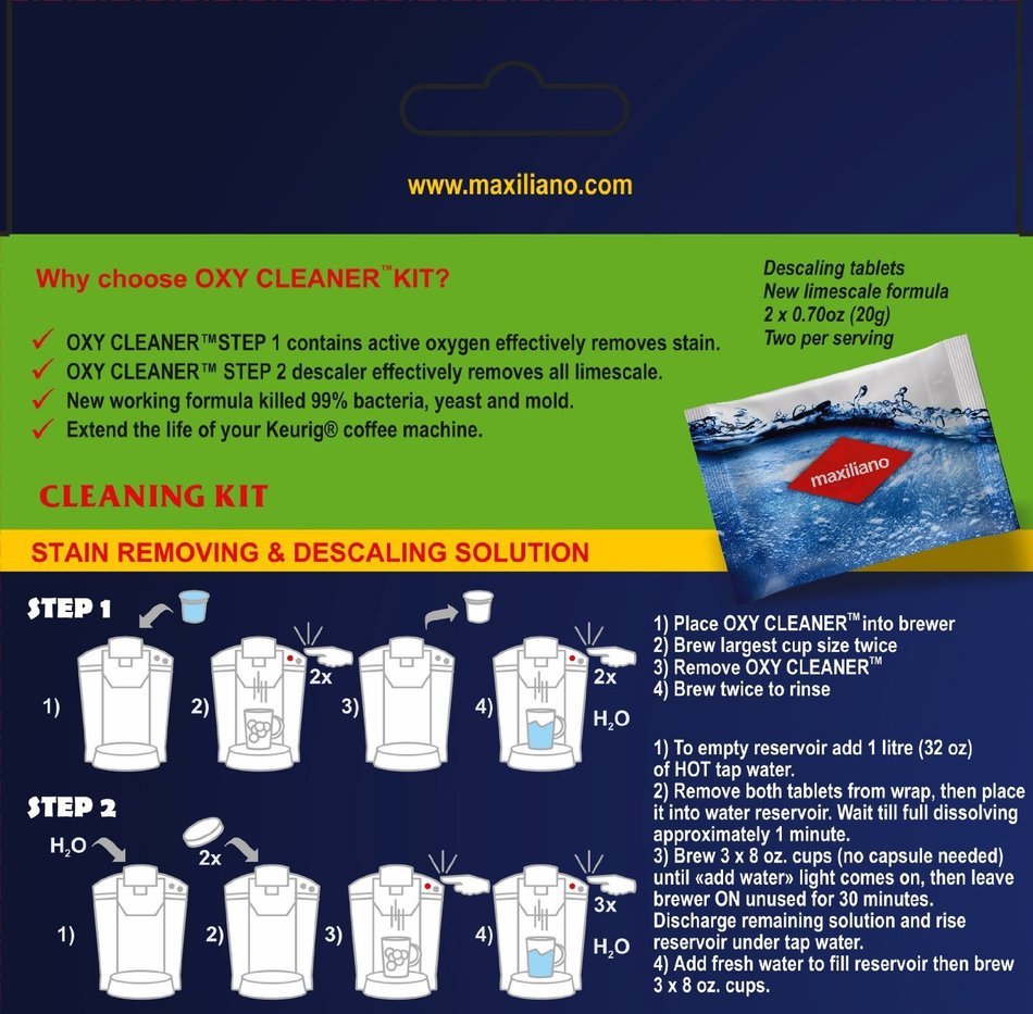 Descaling Kit, Descaler for Keurig 2.0, For all K-Cup Brewers, Biodegradable, Non Toxic N5