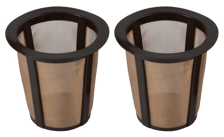 HIC Gold Tone Reusable Coffee Filter, 1-Cup N2