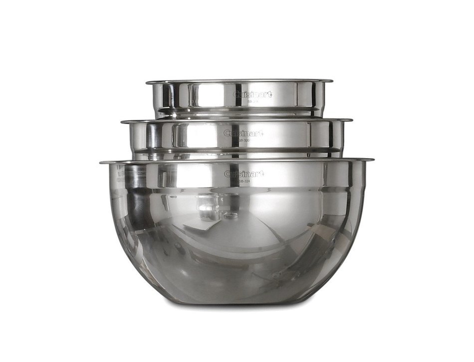 Cuisinart 3-Piece Stainless Steel Mixing Bowl Set
