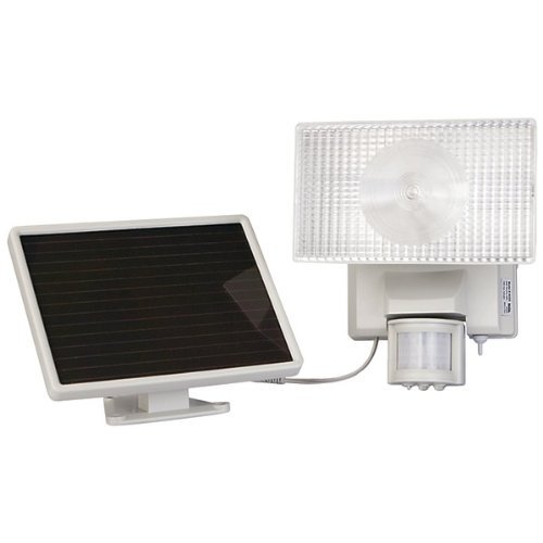 New MAXSA INNOVATIONS 40224 Solar-Powered 50-LED Motion-Activated Outdoor Security Floodlight (White)