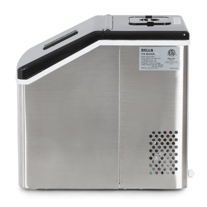 Della Electric Ice Maker Machine Portable Counter Top Yield Up To 28 Pounds of Ice Daily -Stainless Steel N4
