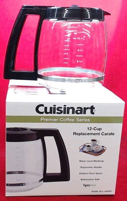 Cuisinart Replacement Glass Carafe, Black - 12-Cup