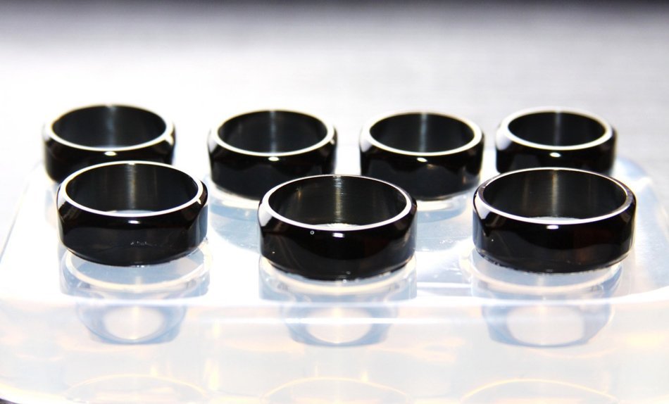 Clear-silicone Square Ring mold. 7pc.- 8mm Height. Size 6,7,8,9,10,11,12.(1-07)