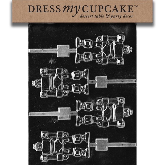 Dress My Cupcake Chocolate Candy Mold, Robot Lollipop
