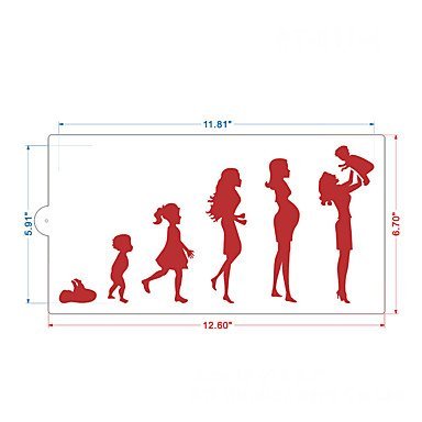 Y&XL&H New Arrival Long Cake Stencil Template N3